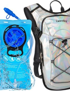 Reflective Hydration Backpack, Hydration Pack – Water Backpack with 2L Hydration Bladder, Essential for Festivals – Rave Hydration Pack for Hiking, Running, Cycling, and Festivals