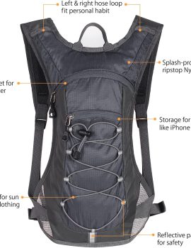 Unigear Hydration Pack Backpack with 70 oz 2L Water Bladder for Running, Hiking, Cycling, Climbing, Camping, Biking